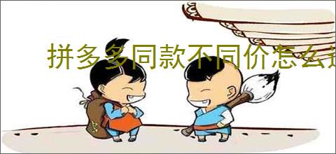 拼多多同款不同价怎么选？如何挑选价格                </div>
                                <div class=